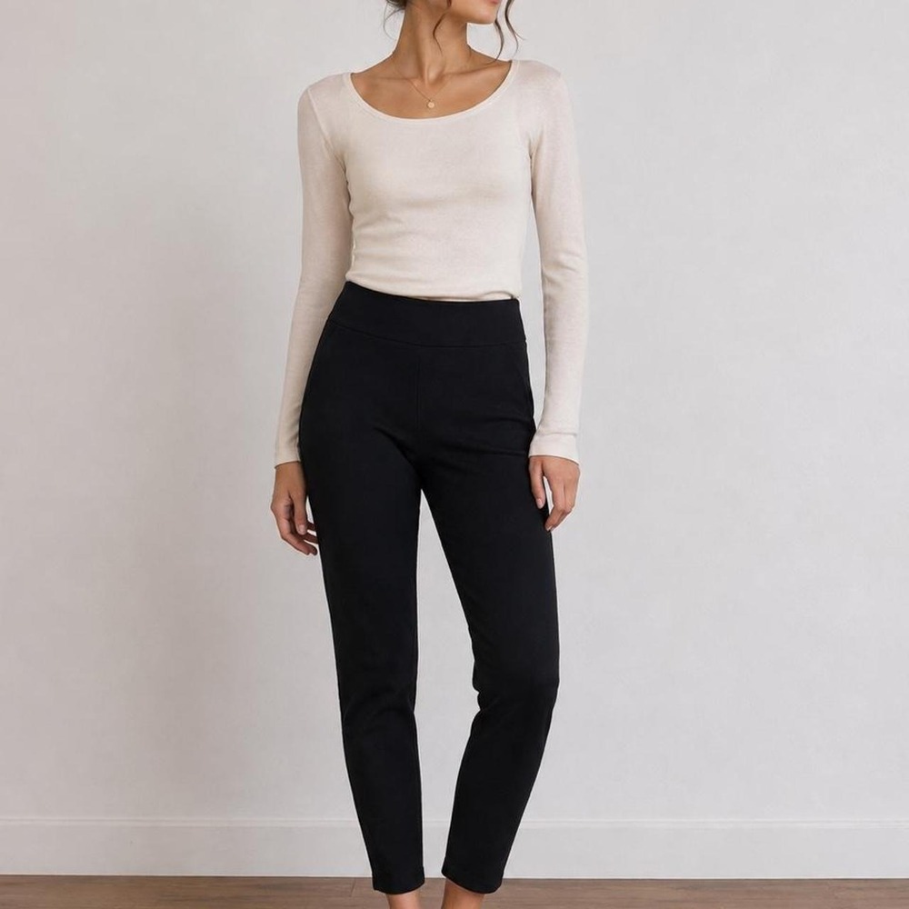 Ponte Ankle Pants Black A New Day Minimalist Office Capsule Large